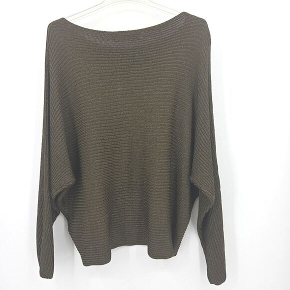 Ralph Lauren Sweater Womens Plus Size 2X Metallic Rib Knit Boat Neck Slouchy - Picture 3 of 8